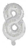 KORREKT WEB Mini 8-as Silver szám Fólia lufi 33 cm
