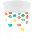 KORREKT WEB Multiwatercolor Party micro prémium műanyag pohár 250 ml