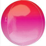 KORREKT WEB Ombré Pink and Red Gömb Fólia lufi 40 cm