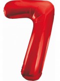 KORREKT WEB Piros 7-es Red szám fólia lufi 85 cm