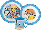 KORREKT WEB Pokémon Battle étkészlet, micro műanyag szett bögrével 265 ml