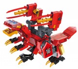 KORREKT WEB QMAN® 466308 - legó-kompatibilis építőjáték - Csoda Kocka - Harcoló dinoszaurusz kardokkal