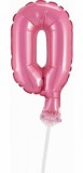 KORREKT WEB Rózsaszín 0-ás Pink szám fólia lufi tortára 13 cm