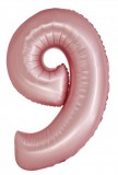 KORREKT WEB Rózsaszín 9-es Light Pink Mat szám fólia lufi 76 cm