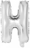 KORREKT WEB Silver, Ezüst H betű fólia lufi 42 cm