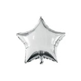 KORREKT WEB Silver Star, Ezüst csillag fólia lufi 46 cm