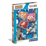 KORREKT WEB Sonic a sündisznó Action 104 db-os puzzle Clementoni