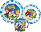 KORREKT WEB Sonic a sündisznó Adventure étkészlet, micro műanyag szett bögrével 265 ml