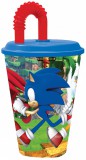 KORREKT WEB Sonic a sündisznó Adventure szívószálas pohár, műanyag 430 ml