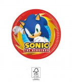 KORREKT WEB Sonic a sündisznó Sega papírtányér 8 db-os 20 cm FSC