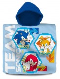 KORREKT WEB Sonic a sündisznó Team strand törölköző poncsó 60x120 cm