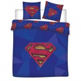 KORREKT WEB Superman Blue dupla, kétszemélyes ágyneműhuzat 240×220cm, 65x65 cm