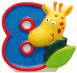 KORREKT WEB Szafari Giraffe tortagyertya, számgyertya 8-as