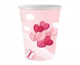 KORREKT WEB Szerelem Love Is In The Air Pink papír pohár 6 db-os 250 ml