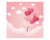 KORREKT WEB Szerelem Love Is In The Air Pink szalvéta 20 db-os 33x33 cm