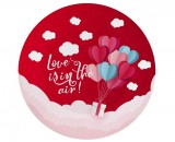 KORREKT WEB Szerelem Love Is In The Air Red papírtányér 6 db-os 18 cm