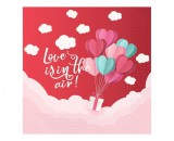 KORREKT WEB Szerelem Love Is In The Air Red szalvéta 20 db-os 33x33 cm