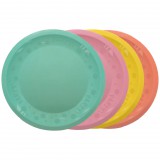 KORREKT WEB Színes Pastel Mixed micro prémium műanyag lapostányér 4 db-os szett 21 cm