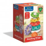 KORREKT WEB Színes piramis Stacking Rings építőjáték 5 db-os Clementoni