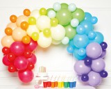 KORREKT WEB Színes Rainbow léggömb, lufi girland 78 db-os szett