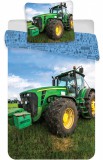 KORREKT WEB Traktor Green gyerek, ovis ágyneműhuzat 100×140cm, 40×45 cm
