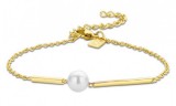 KORREKT WEB Victoria Arany színű fehér gyöngyös karkötő
