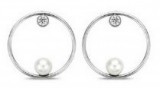 KORREKT WEB Victoria Ezüst színű fehér gyöngyös fülbevaló