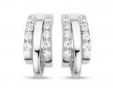 KORREKT WEB Victoria Ezüst színű fehér köves fülbevaló