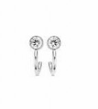 KORREKT WEB Victoria Ezüst színű fehér köves fülbevaló