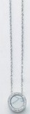 KORREKT WEB Victoria Ezüst színű fehér mintás nyaklánc