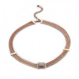 KORREKT WEB Victoria Rose gold színű barna köves nyaklánc