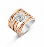 KORREKT WEB Victoria Rose gold színű fehér köves gyűrű