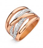 KORREKT WEB Victoria Rose gold színű fehér köves gyűrű