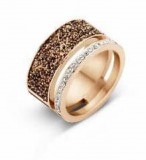 KORREKT WEB Victoria Rose gold színű fekete köves gyűrű