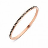KORREKT WEB Victoria Rose gold színű fekete köves karkötő