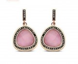 KORREKT WEB Victoria Rose gold színű rózsaszín köves fülbevaló