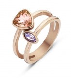 KORREKT WEB Victoria Rose gold színű színes köves gyűrű