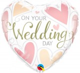KORREKT WEB Wedding Day Hearts, Esküvő fólia lufi 46 cm