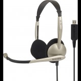 KOSS CS100 On Ear vezetékes headset zajelnyomás fekete arany (193110) (KO193110) - Fejhallgató