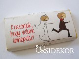 Köszönetajándék csoki esküvőre