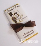 Köszönetajándék csoki masnival átkötve