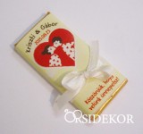 Köszönetajándék csoki masnival átkötve