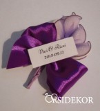 Köszönetajándék cukrozott mandula lila tüllben