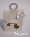 Köszönetajándék cukrozott mandulával, csokiszívvel