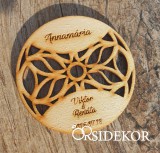 Köszönetajándék - design poháralátét fából