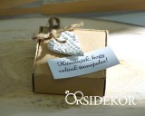 Köszönetajándék-doboz vintage stílusban