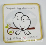 Köszönetajándék esküvői fényképes hűtőmágnes több féle minta