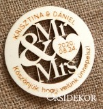 Köszönetajándék fából megszemélyesített - poháralátét