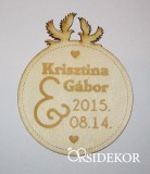 Köszönetajándék fából - poháralátét