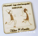 Köszönetajándék fából - poháralátét